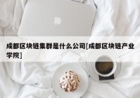 成都区块链集群是什么公司[成都区块链产业学院]