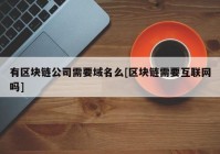 有区块链公司需要域名么[区块链需要互联网吗]