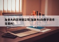 加拿大的区块链公司[加拿大slb数字货币交易所]